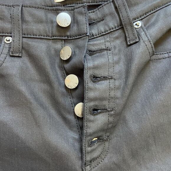 AO.LA Alice + Olivia Good HR Exposed Button Skinny Jeans Cropped Size 28 - Picture 4 of 12